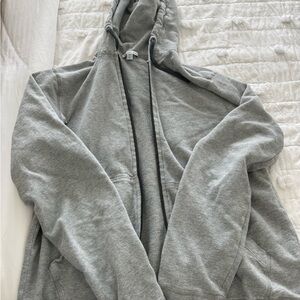 James Perse Light Gray Hooded Pullover